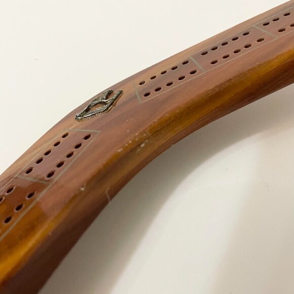 Vintage Australia Souvenir Wooden Boomerang Cribbage Board - Picture 5 of 16